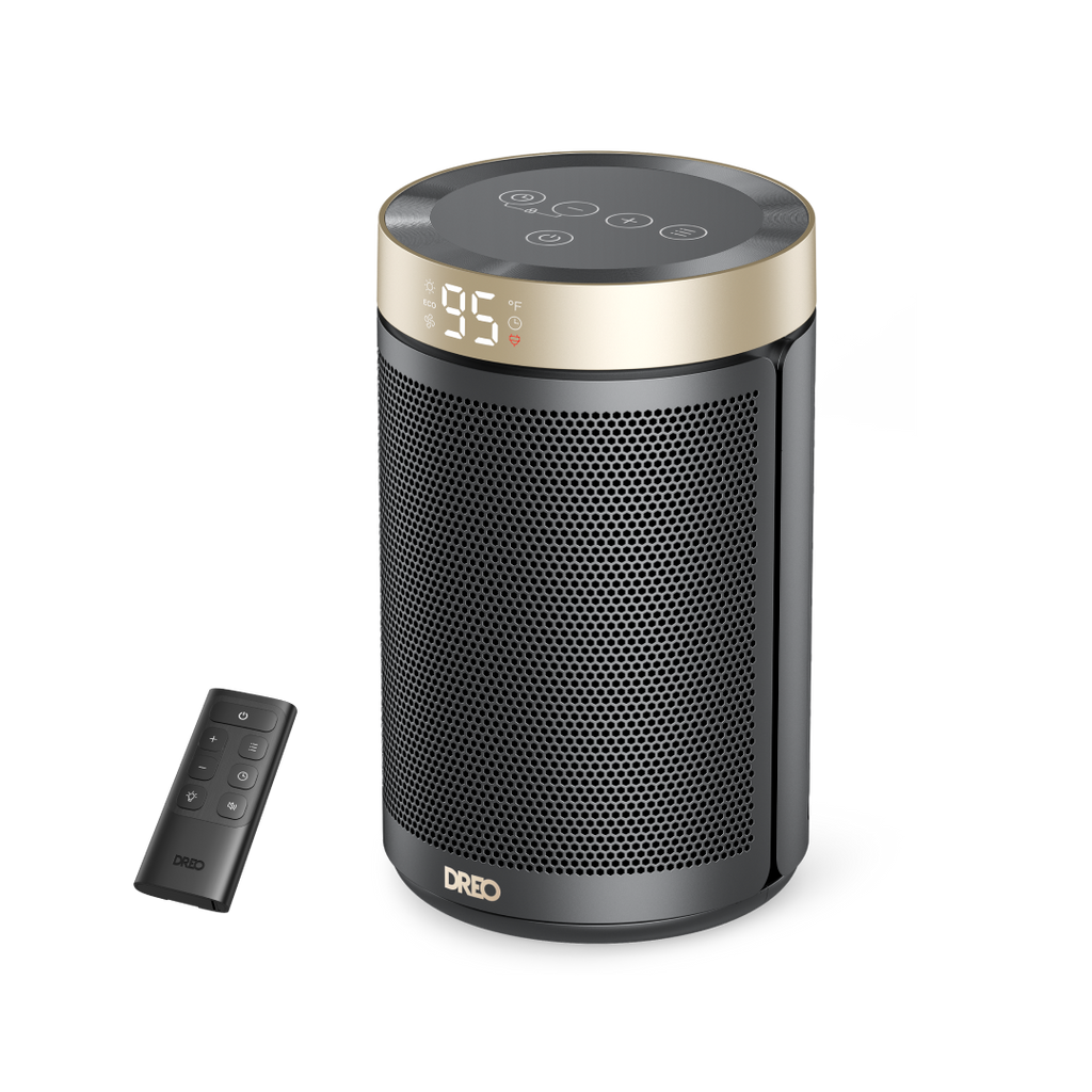 DREO Atom 316 Ceramic Space Heater 1500W Heat-Funnel Technology Gold