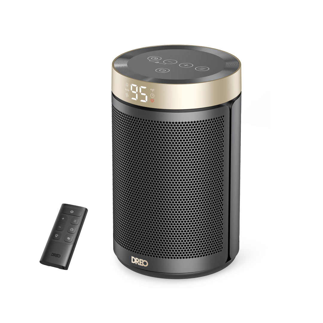 DREO Atom 316 Ceramic Space Heater 1500W Heat-Funnel Technology Gold