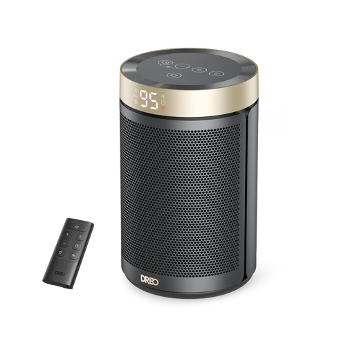 DREO Atom 316 Ceramic Space Heater 1500W Heat-Funnel Technology Gold