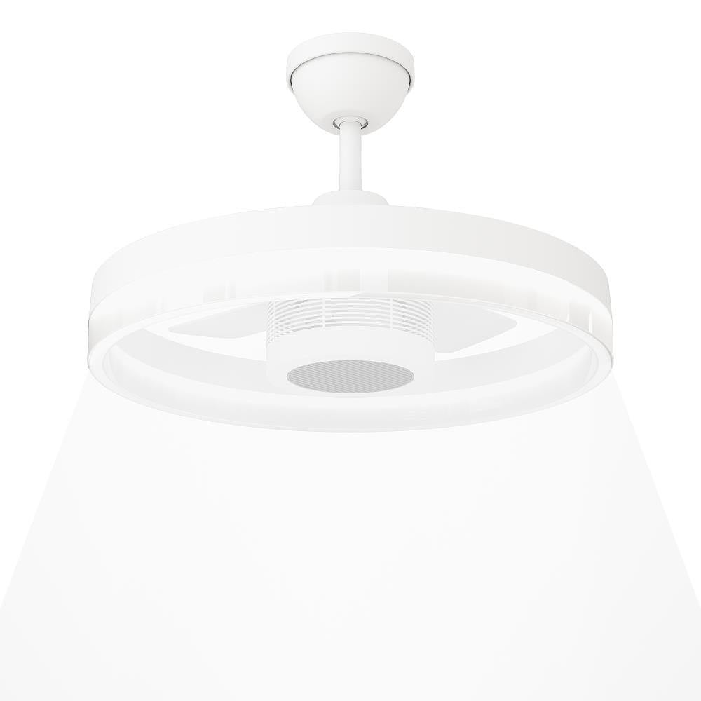 SkyX SkyFan 24in LED Fandelier with Turbo Heater Matte White