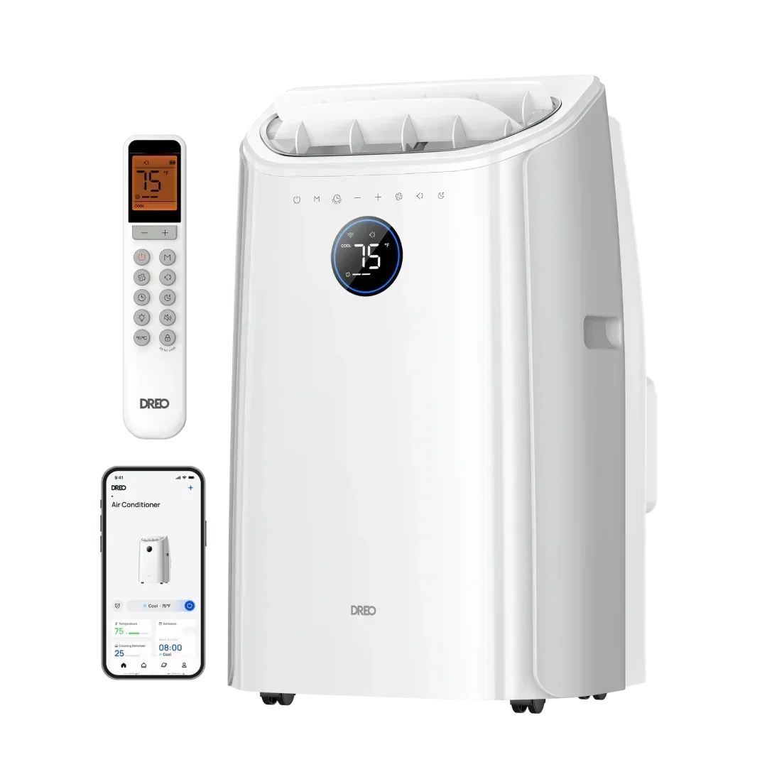 DREO 14000 BTU Smart Portable Air Conditioner 516S White