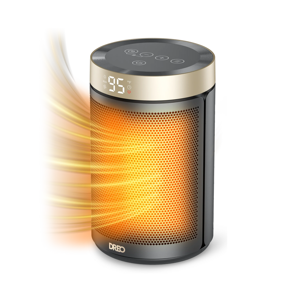 DREO Atom 316 Ceramic Space Heater 1500W Heat-Funnel Technology Gold