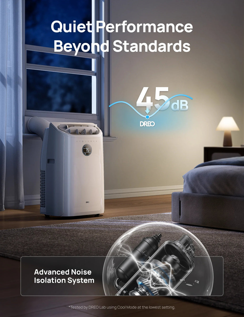 DREO 14000 BTU Smart Portable Air Conditioner 516S White