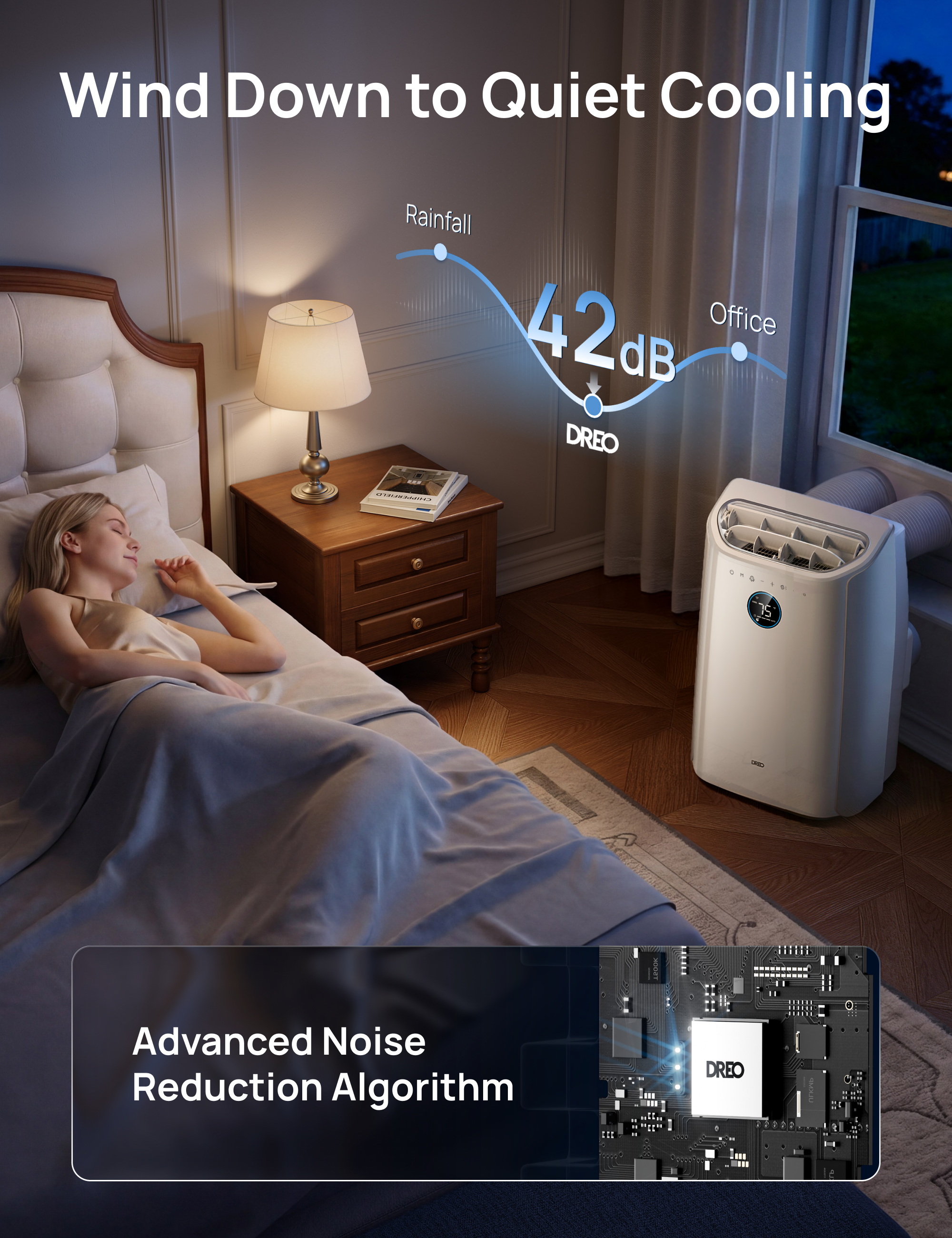 DREO 740S Portable Air Conditioner 10,000 BTU White